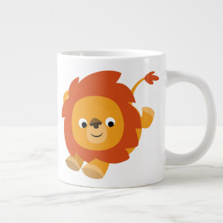 かわいいパーキーの漫画ライオン ジャンボコーヒーマグカップ