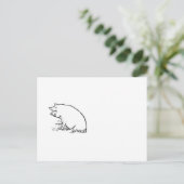 かわいいパーキーピグファーム動物自然漫画 ポストカード (スタンド正面)