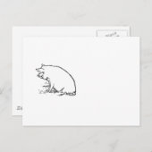 かわいいパーキーピグファーム動物自然漫画 ポストカード (正面/裏面)