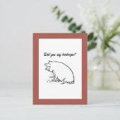 かわいいパーキーピグファーム動物自然漫画 ポストカード (スタンド正面)