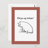 かわいいパーキーピグファーム動物自然漫画 ポストカード (正面/裏面)