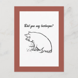 かわいいパーキーピグファーム動物自然漫画 ポストカード