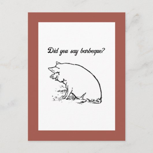 かわいいパーキーピグファーム動物自然漫画 ポストカード (正面)