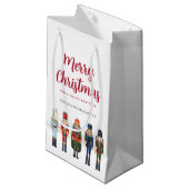 かわいいパーソナライズされたくるみ割りクリスマス スモールペーパーバッグ (正面アングル)