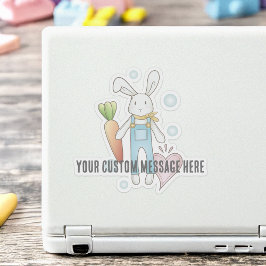 かわいいパーソナライズされたぬいぐるみバニー シール