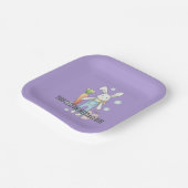 かわいいパーソナライズされたぬいぐるみバニー ペーパープレート (傾斜あり)