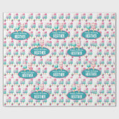 かわいいパーソナライズされたアイスポップ夏誕生日女子 ラッピングペーパー (フラット)