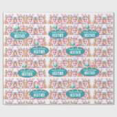 かわいいパーソナライズされたアイスポップ夏誕生日女子 ラッピングペーパー (フラット)