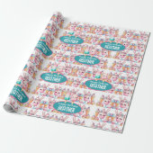 かわいいパーソナライズされたアイスポップ夏誕生日女子 ラッピングペーパー (アンロールド)