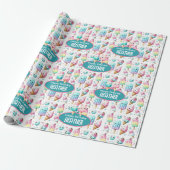かわいいパーソナライズされたアイスポップ夏誕生日女子 ラッピングペーパー (アンロールド)