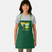 かわいいパーソナライズされたアイリッシュガールフクロムグリーン エプロン (インサイチュ)