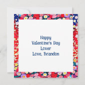 かわいいパーソナライズされたアニメカップルの名前 (裏面)