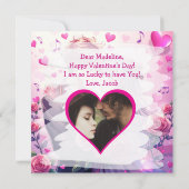 かわいいパーソナライズされたアニメバレンタイン カード (裏面)