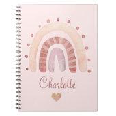 かわいいパーソナライズされたウォーター色キッズ ノートブック (正面)