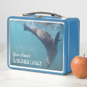 かわいいパーソナライズされたオーストよくはしゃぐラリアのアザラシ メタルランチボックス (インサイチュ)