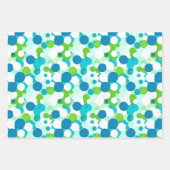 かわいいパーソナライズされたカエルをテーマにした誕生日 ラッピングペーパーシート (正面2)