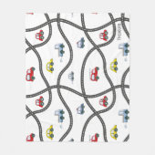 かわいいパーソナライズされたキッズカー フリースブランケット (正面)