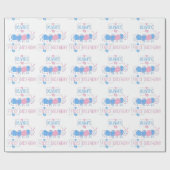 かわいいパーソナライズされたキッズドールワーム描画誕生日 ラッピングペーパー (フラット)