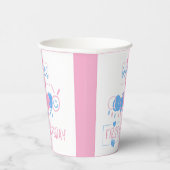 かわいいパーソナライズされたキッズドールワーム描画誕生日 紙コップ (右)