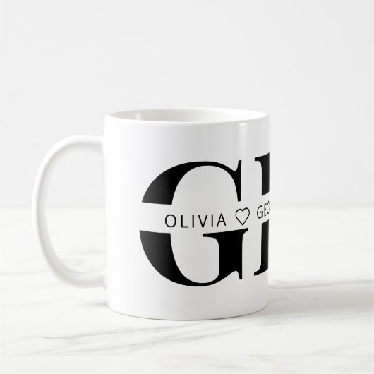 かわいいパーソナライズされたキッズネームGIGI コーヒーマグカップ (左)