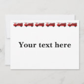 かわいいパーソナライズされたキッズレッドファイアートラック招待状 招待状 (裏面)