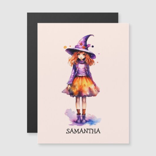かわいいパーソナライズされたキッドウィッチハロウィーン (正面/裏面)