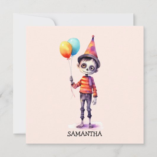 かわいいパーソナライズされたキッドゾンビハロウィーン (正面)