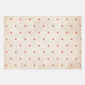 かわいいパーソナライズされたクマとハート ラッピングペーパーシート (正面2)