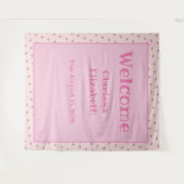 かわいいパーソナライズされたクマと風船 タペストリー (正面(横))