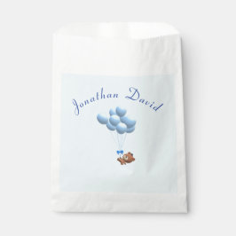 かわいいパーソナライズされたクマと風船 フェイバーバッグ