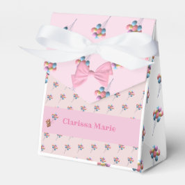 かわいいパーソナライズされたクマと風船 フェイバーボックス