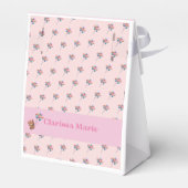 かわいいパーソナライズされたクマと風船 フェイバーボックス (裏面サイド)