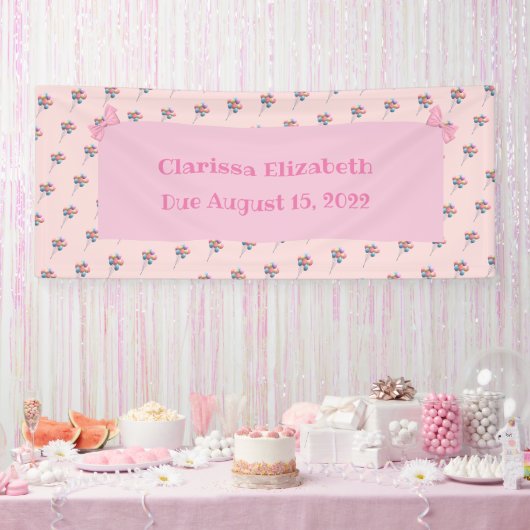 かわいいパーソナライズされたクマと風船 横断幕 (パーティー)
