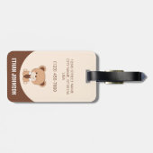 かわいいパーソナライズされたクマの冒険ラゲッジタグ ラゲッジタグ (裏面横)
