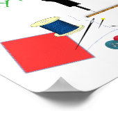 かわいいパーソナライズされたクラフトルームの看板 ポスター (角)