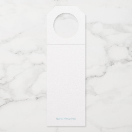 かわいいパーソナライズされたクリスマスサンタクロース ボトルネックタグ (裏面)