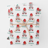 かわいいパーソナライズされたクリスマス格言 ラッピングペーパーシート (インサイチュ)