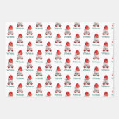 かわいいパーソナライズされたクリスマス格言 ラッピングペーパーシート (正面)