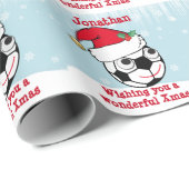 かわいいパーソナライズされたクリスマス ラッピングペーパー (ロールコーナー)