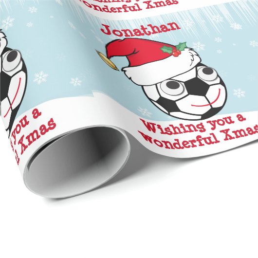 かわいいパーソナライズされたクリスマス ラッピングペーパー (ロールコーナー)