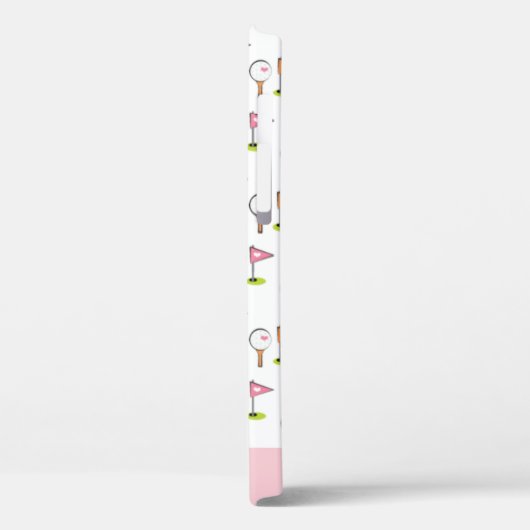 かわいいパーソナライズされたゴルフボールのティーとピン Case-Mate iPhoneケース (裏面 / 左)