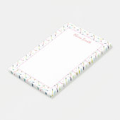 かわいいパーソナライズされたゴルフ柄の女性 ポストイット (アングル)