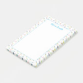 かわいいパーソナライズされたゴルフ柄の女性 ポストイット (アングル)