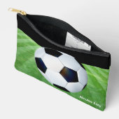 かわいいパーソナライズされたサッカーポーチ子供へ アクセサリーポーチ (見開き)