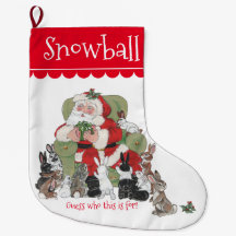 かわいいパーソナライズされたサンタペットバニーラビットクリスマス