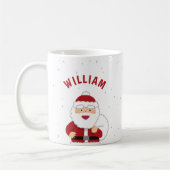 かわいいパーソナライズされたサンタマグカップ コーヒーマグカップ (左)