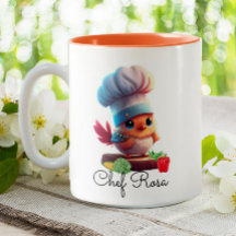 かわいいパーソナライズされたシェフの鳥