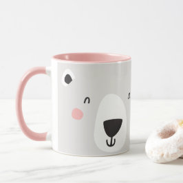 かわいいパーソナライズされたシロクマの子供 マグカップ