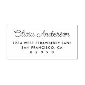 かわいいパーソナライズされたスクリプト名差出人住所 セルフインキングスタンプ (デザイン)