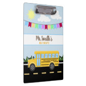 かわいいパーソナライズされたスクールバスドライバーのクリップボード クリップボード (右)